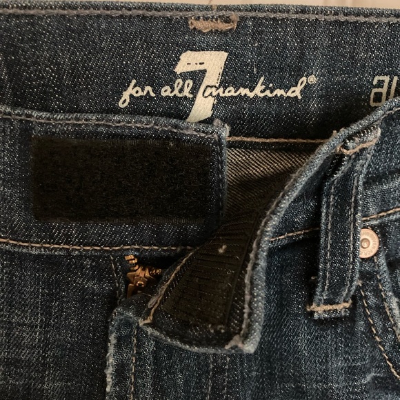 Blue jeans 7 For ALL Mankind jeans straight leg size 30/28 adjustable waste - Picture 9 of 14